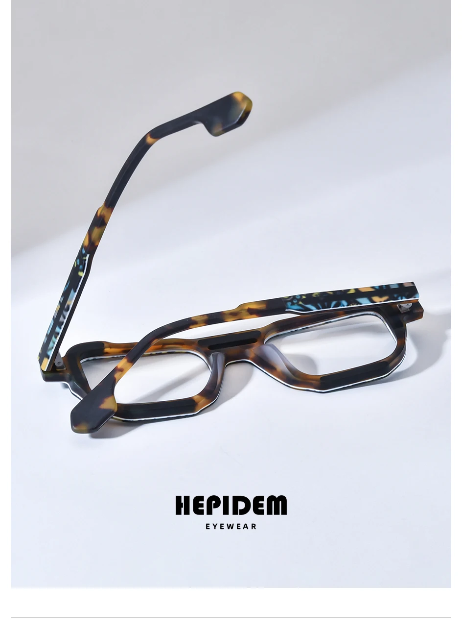 HEPIDEM Acetat Brille Männer Marke Designer Oversize Große Größe Brillen Rahmen Japanische Handgemachte Brille Männer Dicke Brillen 9374 – Detail 36