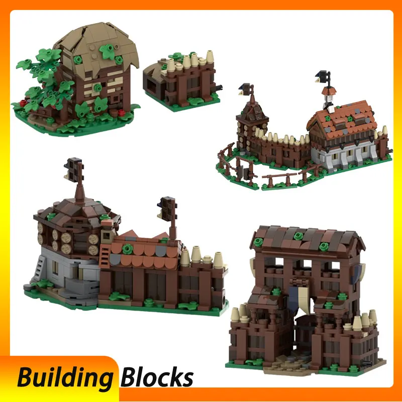 

Spot MOC-228789 480 шт. 223146 средневековый замок с мелкими частицами в сборе, строительные блоки, образовательная игрушка, модель, подарочный набор, украшения