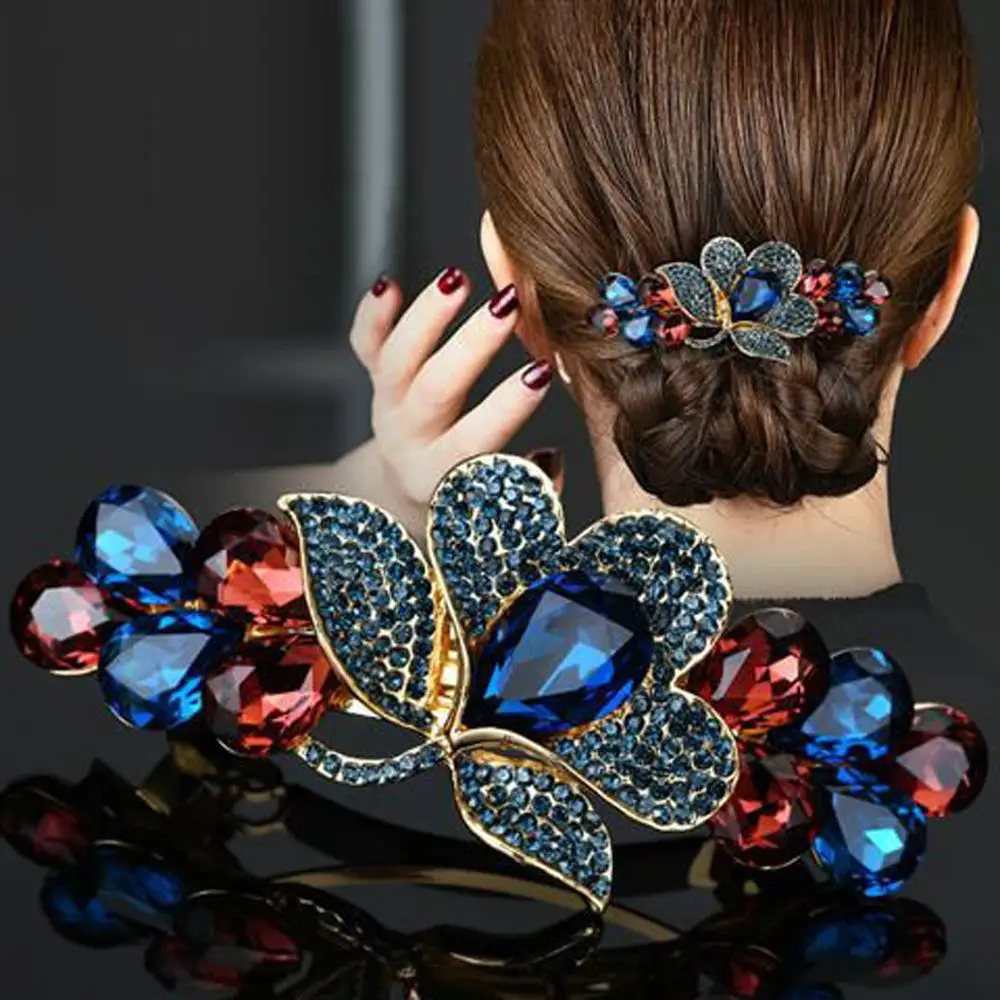 

Trendy Geometric Headwear For Girls Ponytail Holder Flower Women Hair Clips Korean Barrettes Hairpins Spring Clips