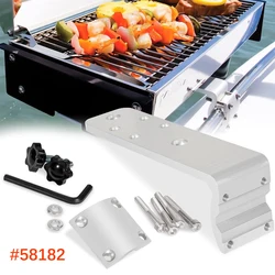 Stow N' Go Marine Grill Rail Mount, Quick ket, Compatible avec tout Kuma Grill, Horlogerie, Bateau, Camping, Nik, Hors-bord, 58182