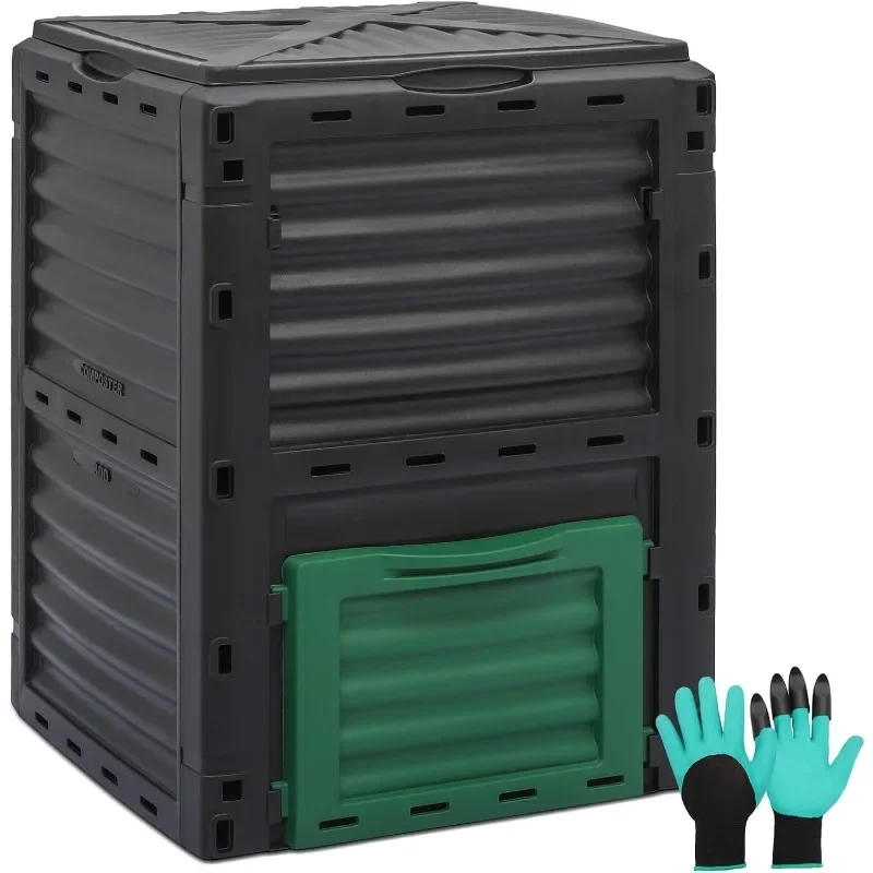 

80 Gallon Large Compost Bin, BPA Free Outdoor Composting Tumblers for Garden Patio, All-Season Fast Working Rotating C