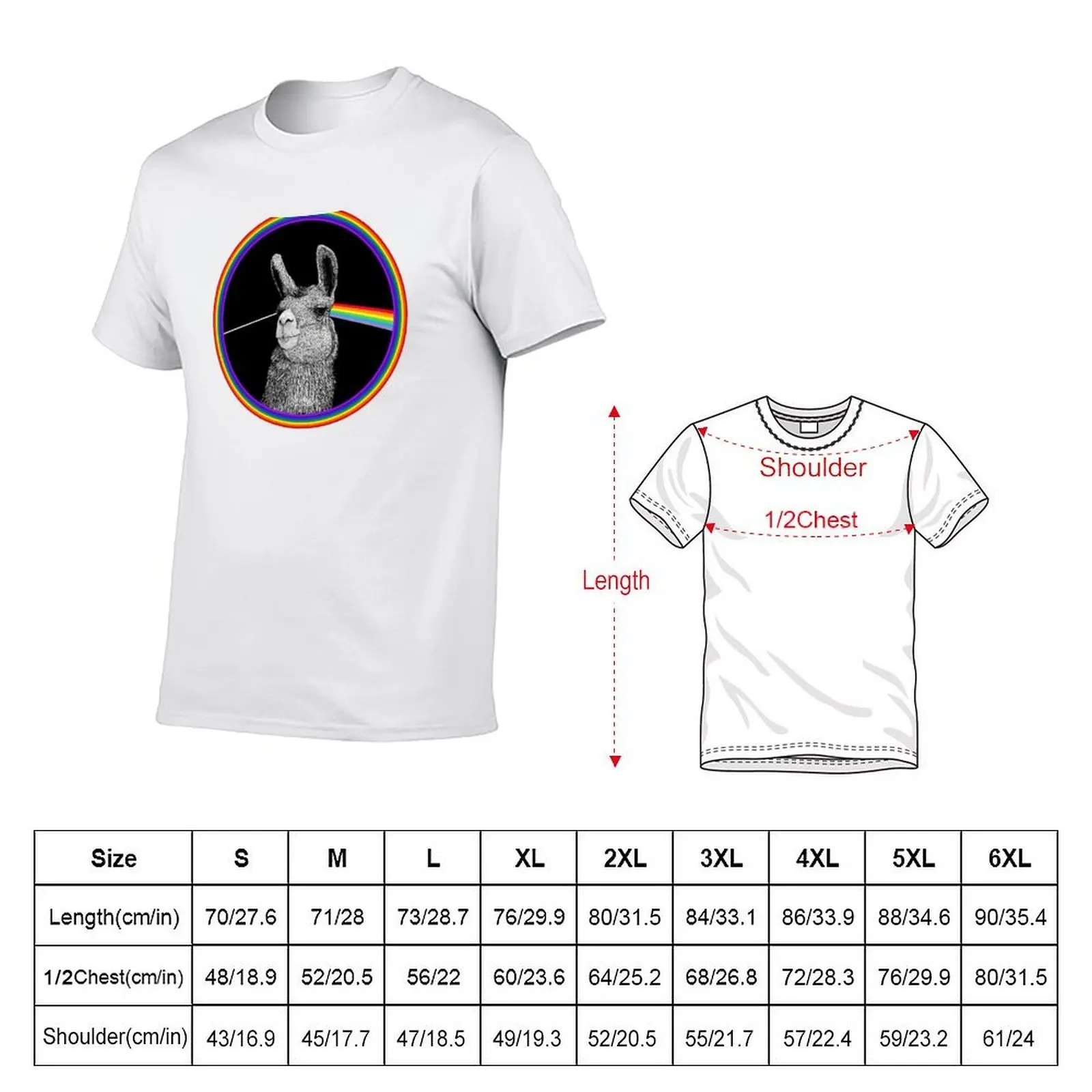 Llama side of the moon T-Shirt shirts graphic tshirts personalised mens graphic t-shirts big and tall