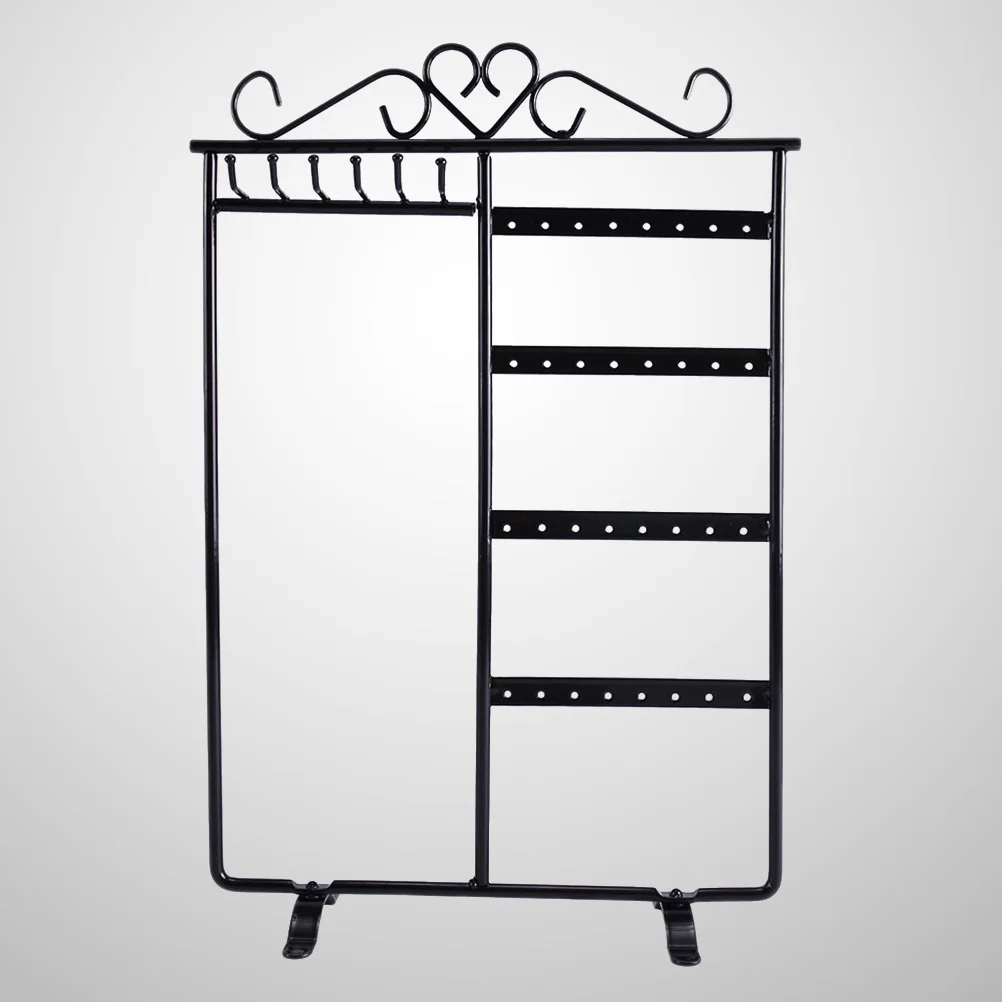 

Jewelry Display Stand Black Iron Vintage Earring Holder For Necklaces Bracelets Rings Storage Desk Organizer Stand Jewelry