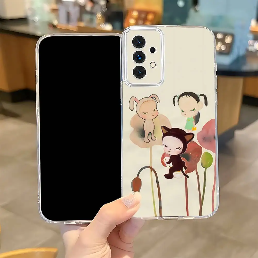 Phone Case For Samsung S24,30,21,22,23,20 FE,lite,PIus,Ultra,5G,Note,9,10 Y-Yoshitomo Cute Nara Transparent Cover