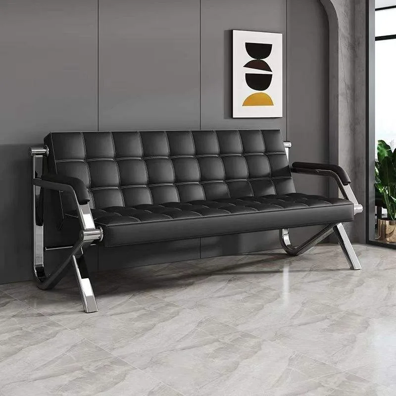 Modern Luxury Sofa Top Design Office 3 Sets Black Waiting Chair