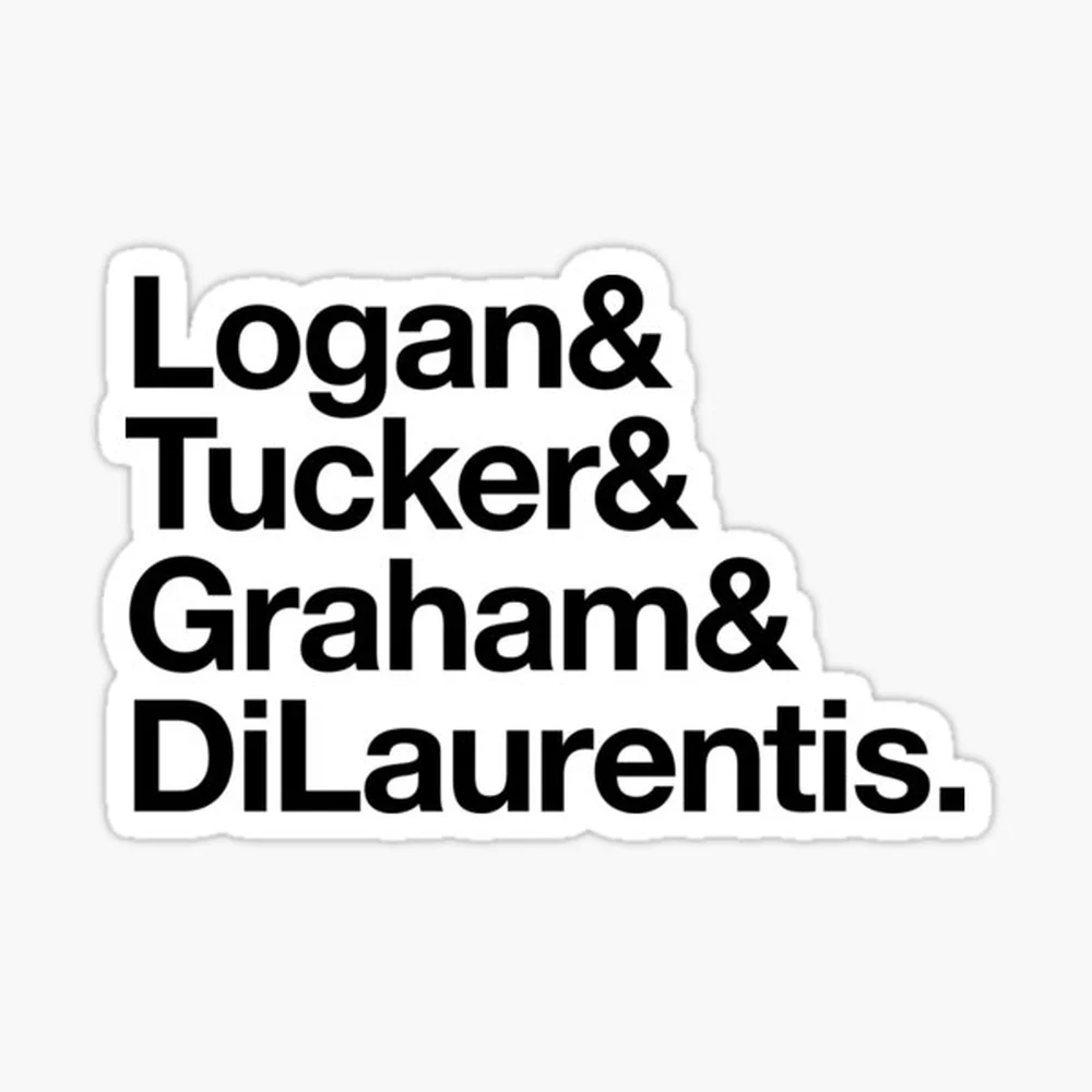

Off Campus - Logan & Tucker & Graham & Di Laurentis. Sticker for Laptop Decor Bedroom Car Cute Cartoon Art Fashionable Public Su