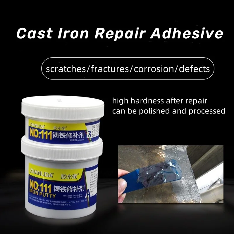 Zhanlida Aluminium Steel Copper Repair Glue Adhesiv 250g AB Structural Glue Industry Cast Iron Metal Brass Stuffed Repair Agent