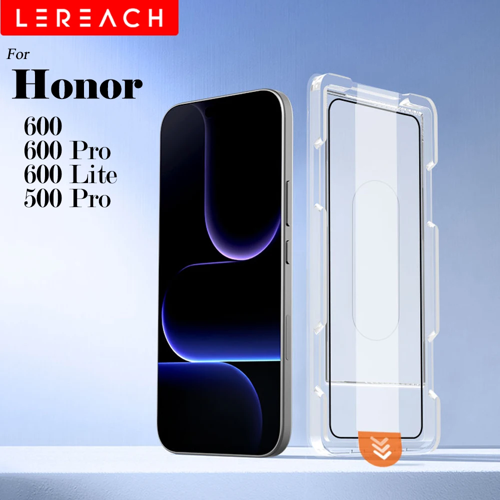Lereach for Honor 600 Pro 600 Lite 500 Pro Tempered Glass Screen Protector with Positioning Box