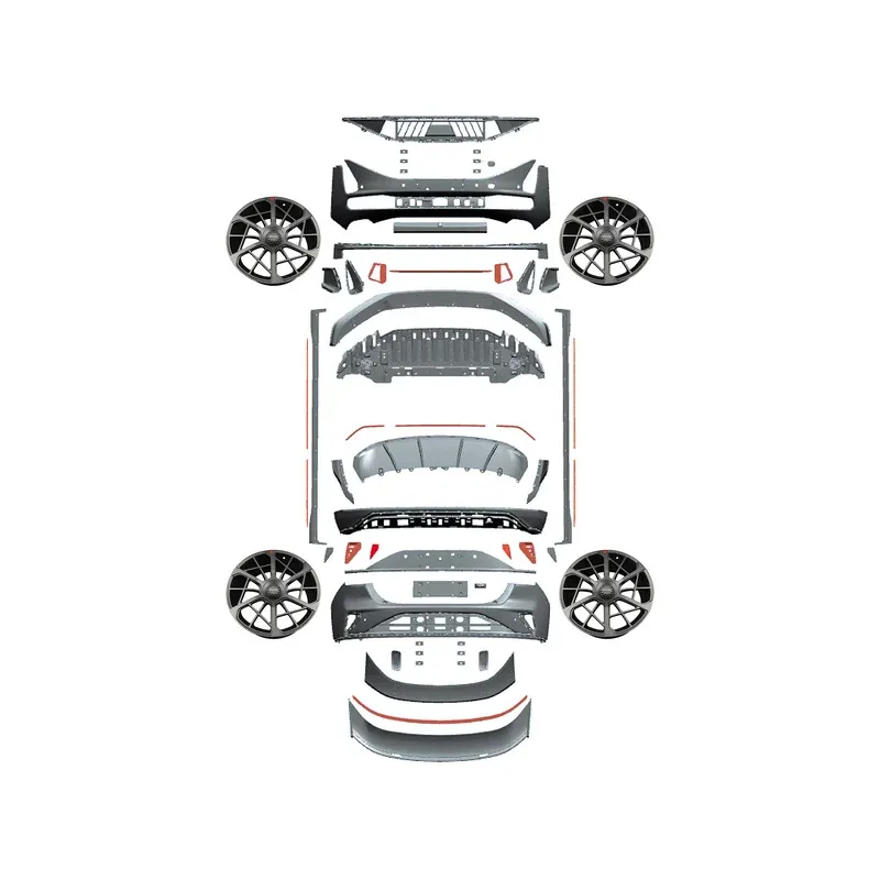 TDCMY FR Style fibre de carbone lèvre avant jupes arrière diffuseur Spoiler aile corps Kit pour ZEEKR