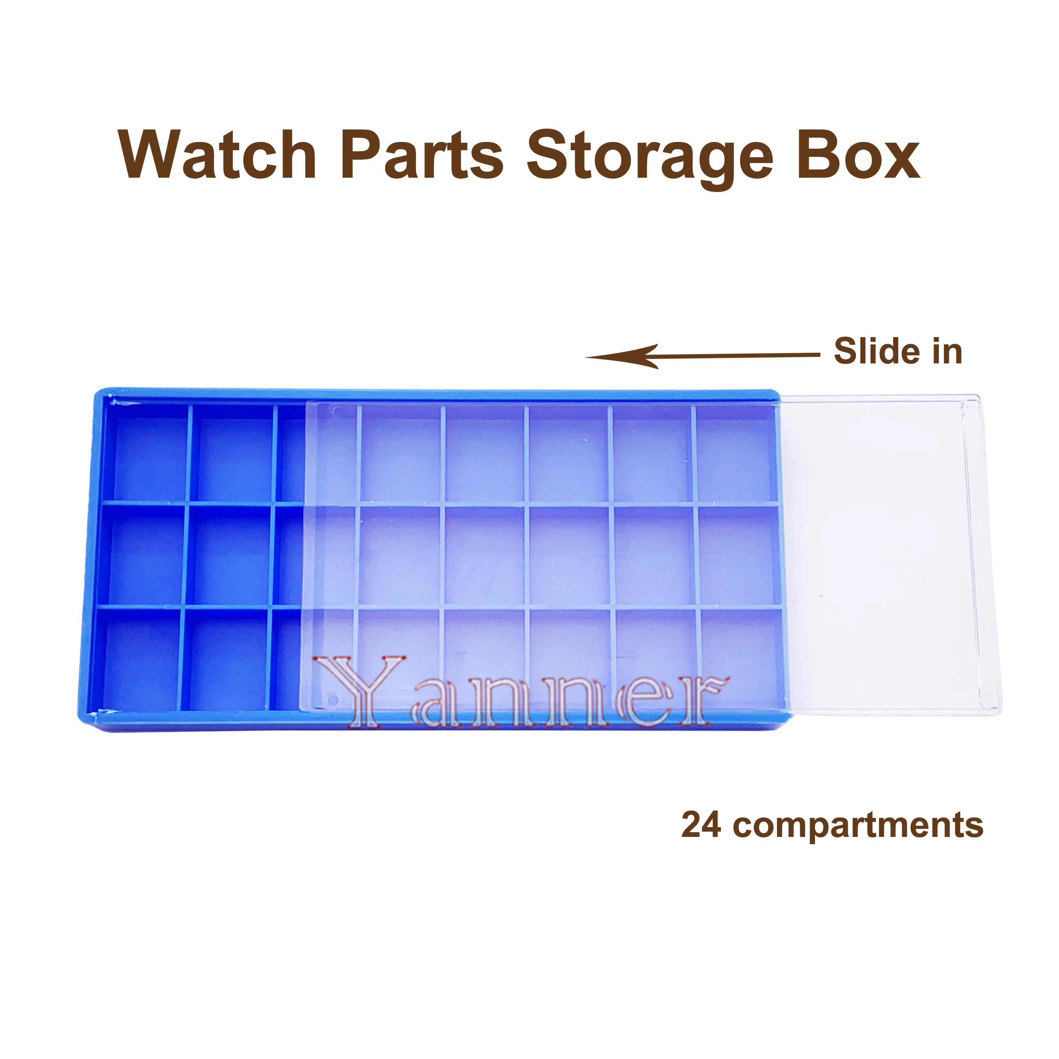 Parts Storage Box Compartment Watch Parts Organizer Plastic Beads Earring Container