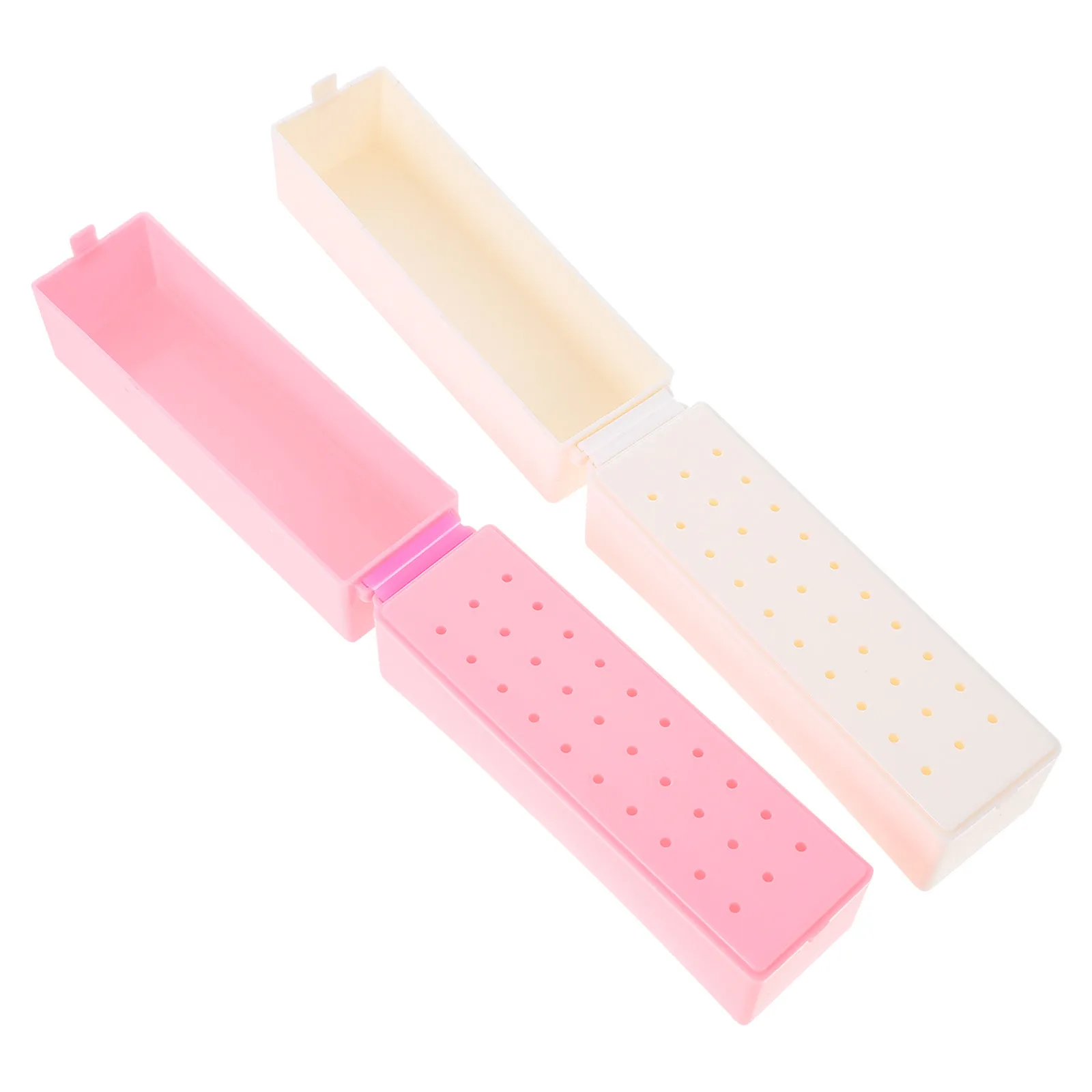 

Набор из 2 шт. насадок для маникюра в коробке, органайзер для инструментов для нейл-арта из высококачественных материалов для салонов красоты, коробки для насадок для маникюра