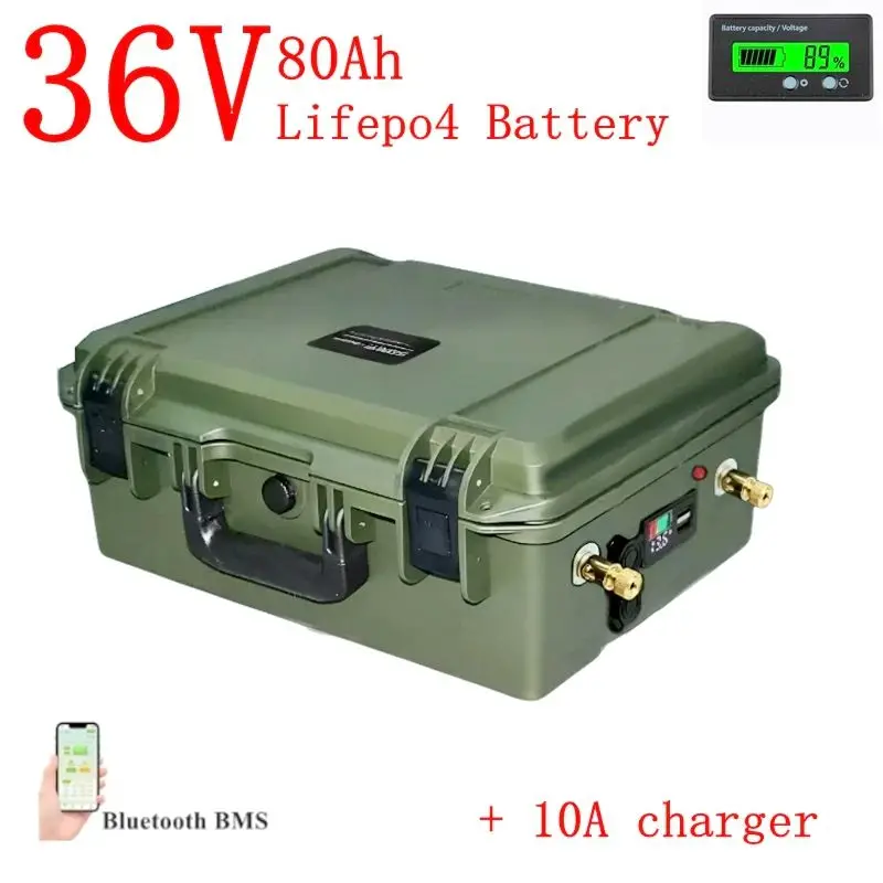

36V LiFePO4 80AH Battery 36v 80ah lifepo4 battery 36v Lithium iron phosphate battery for Motor,Sonar
