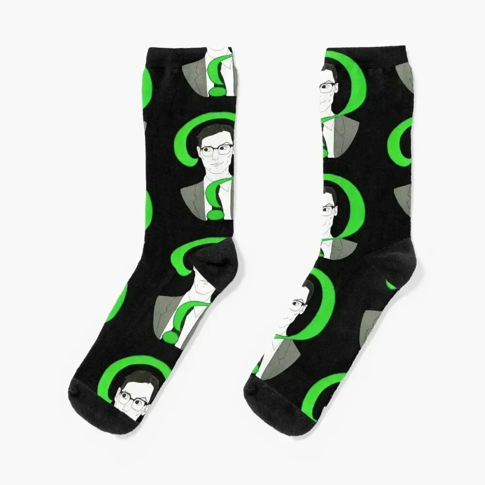 Edward Nygma Riddler Socks christmas gift loose retro man Men Socks Luxury Brand Women's