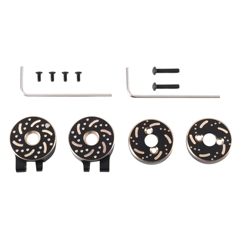 

A63T-4Pcs Brass Steering Block Steering Knuckle Rear Axle Counterweight For Traxxas TRX4M 1/18 RC Crawler Car Replacement Access