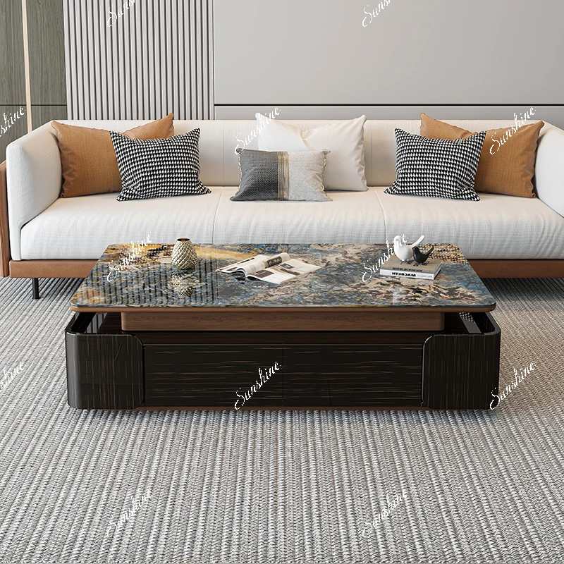 Creative light luxury living room extended large apartment tea table  FT