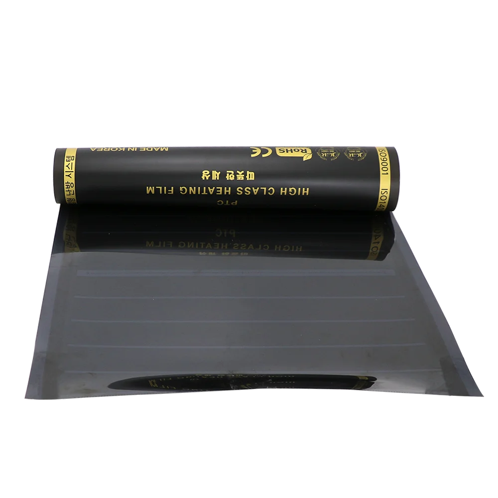 MINCO HEAT 50/80/100cm Width Infrared Black Graphene PTC Heating Film 50m2/lot Warm Floor Mat Kits with Temperature Controller