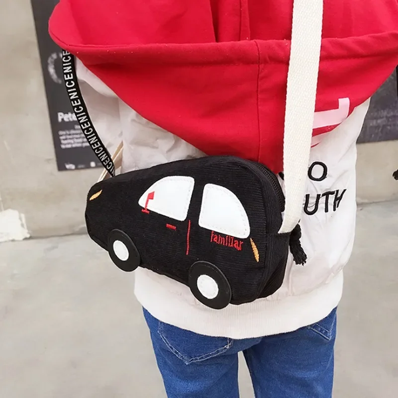 Mini 2024 New Western-style Felt Car Crossbody Bag Children Street Crossbody Coin Purse Fashionable Leisure Travel Shoulder Bags