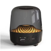Bluetooth speaker High Power Bass Music Box 9D Surround Sound Column Full Screen Transparent Bluetooth Speaker TWS/AUX/BT/USB/TF