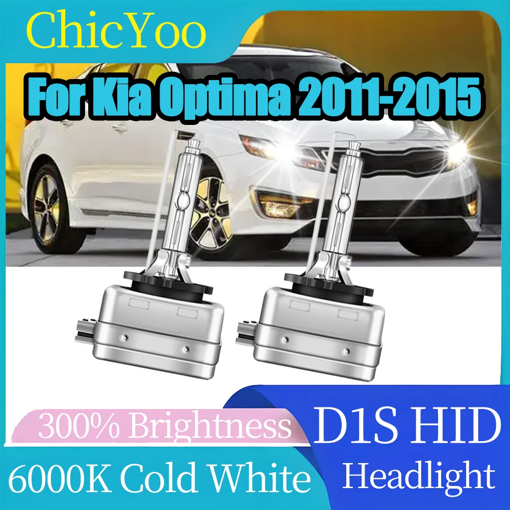 

2X Car Lights 6000K Super White Xenon Headlight D1S HID Xenon Lamp Bulbs 12V 20000LM High Power Canbus For Kia Optima 2011-2015