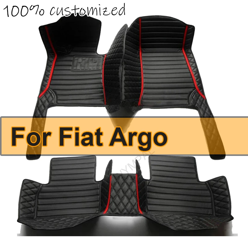 Alfombrillas automotrices personalizadas para coche Fiat Argo, 2020, 2021, 2022, cuero de lujo, cobertura completa