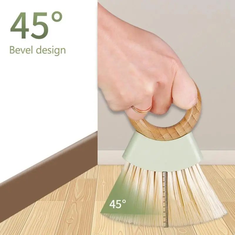 Multi-Purpose Mini Broom Dustpan Set Wooden Handle Hanging Household Tabletop Brush Cleaning Tool Garbage Shovel