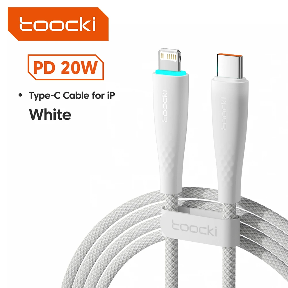 Toocki PD 20W USB-C-Kabel für iPhone 14 13 12 11 Pro Max Xs 8 Plus iPad Macbook Schnellladekabel Typ C auf Lightning Datenkabel