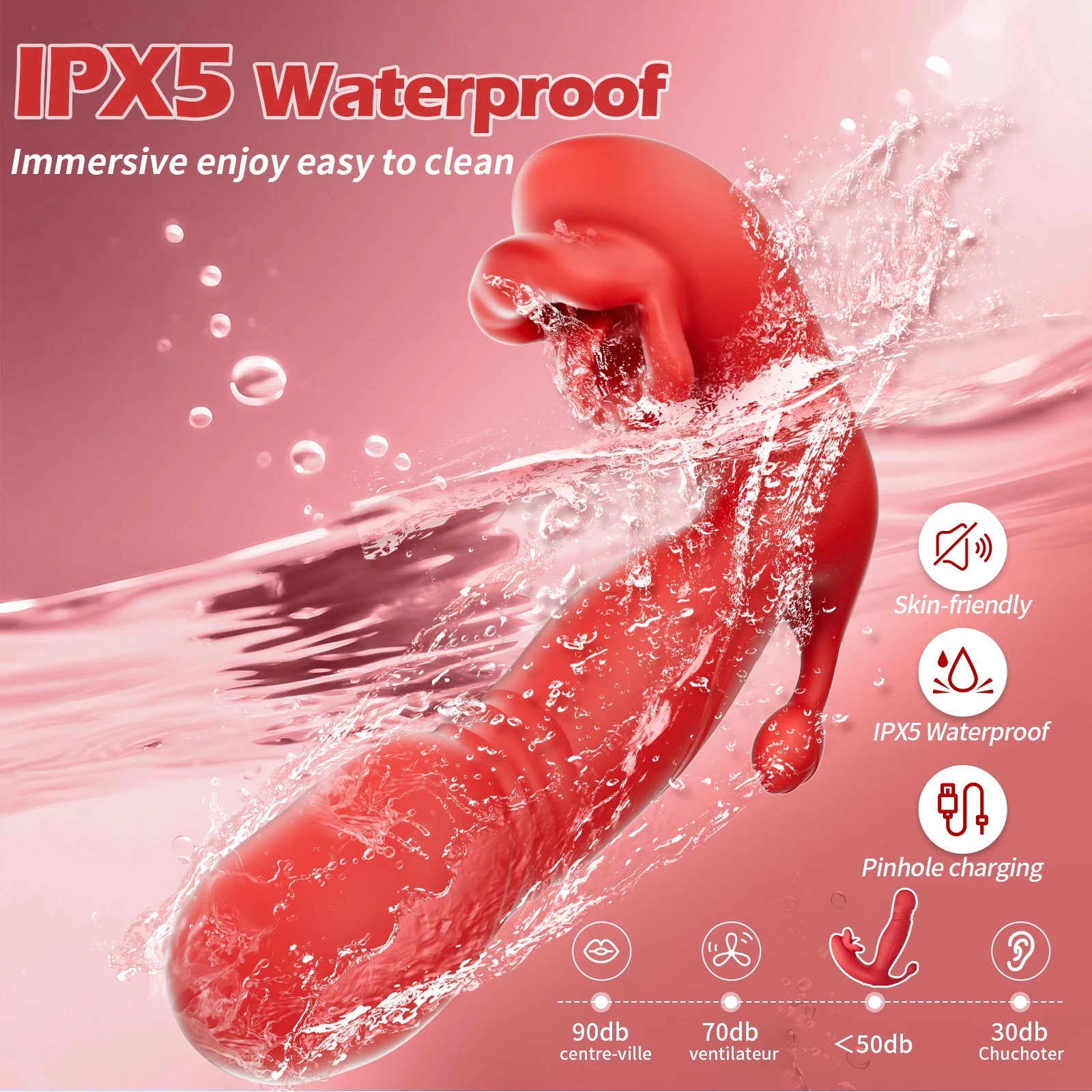 APP التحكم يمكن ارتداؤها تلسكوبي دسار هزاز اللسان لعق البظر محفز G بقعة تدليك المهبل استمناء لعبة الجنس للنساء #5