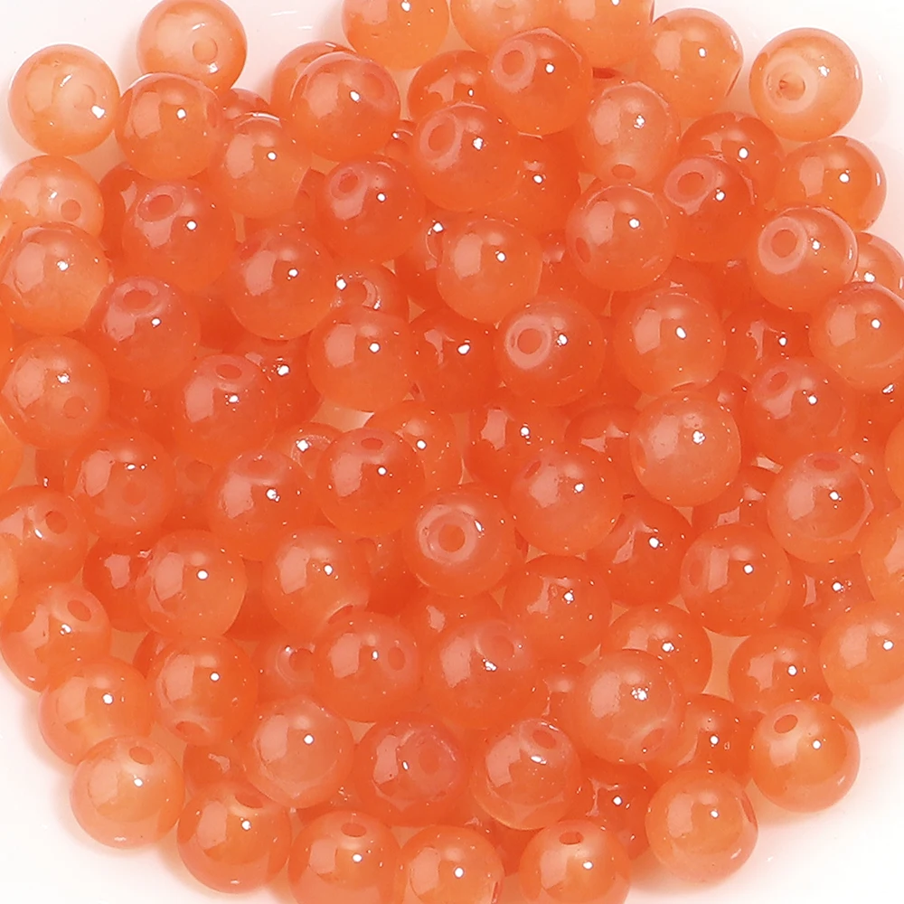 50pcs 6mm Glass Round Beads for DIY Jewelry Making