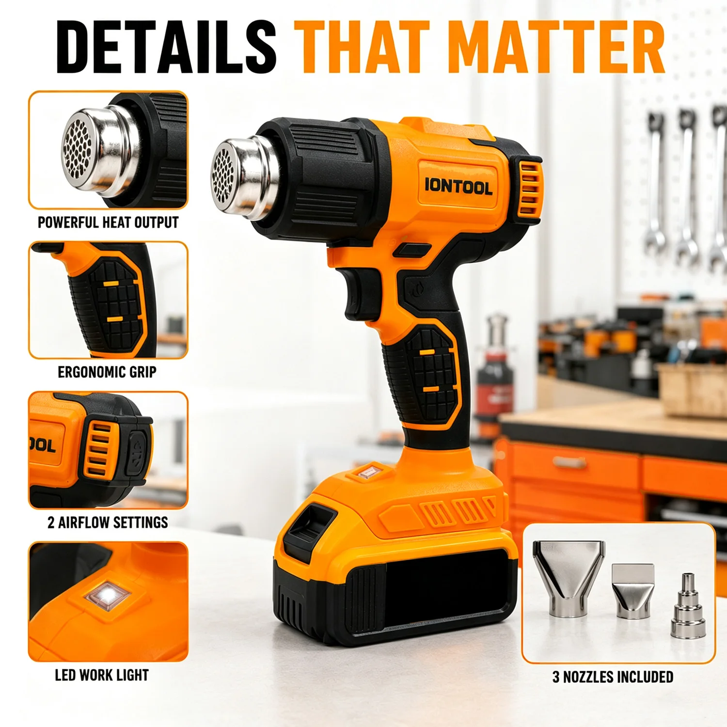 IONTOOL Durable Yellow Cordless Saw For Metal Pipe Cutting and Tree Trunk Pruning and Old Furniture Dismantling Power Tool