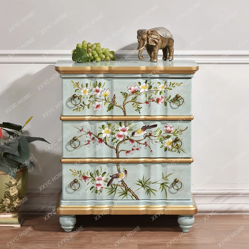 Y  Green Wooden Nightstands Large European Organizer Bedroom Nightstands Space Saving Wood Table De Nuit Furniture Bedroom