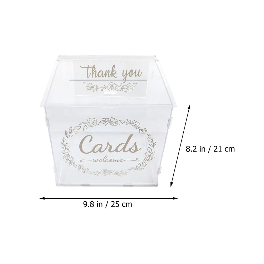 Personalized Acrylic Wedding Card Box,Envelope Keepsake Box for Guests,Custom Money Box for Wedding Gifts,Rustic Wedding Decor