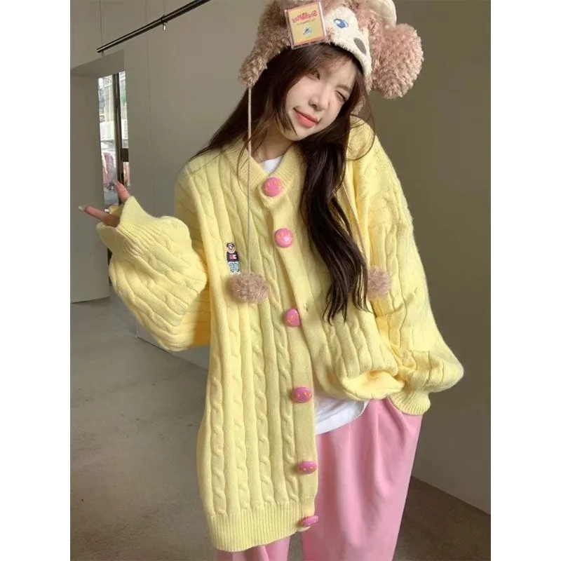 

Women's Autumn Winter Top Coat Sweater Cardigan Embroidery Knitted Comfortable Loose Casual Design Fashion Soft Niche Versatile