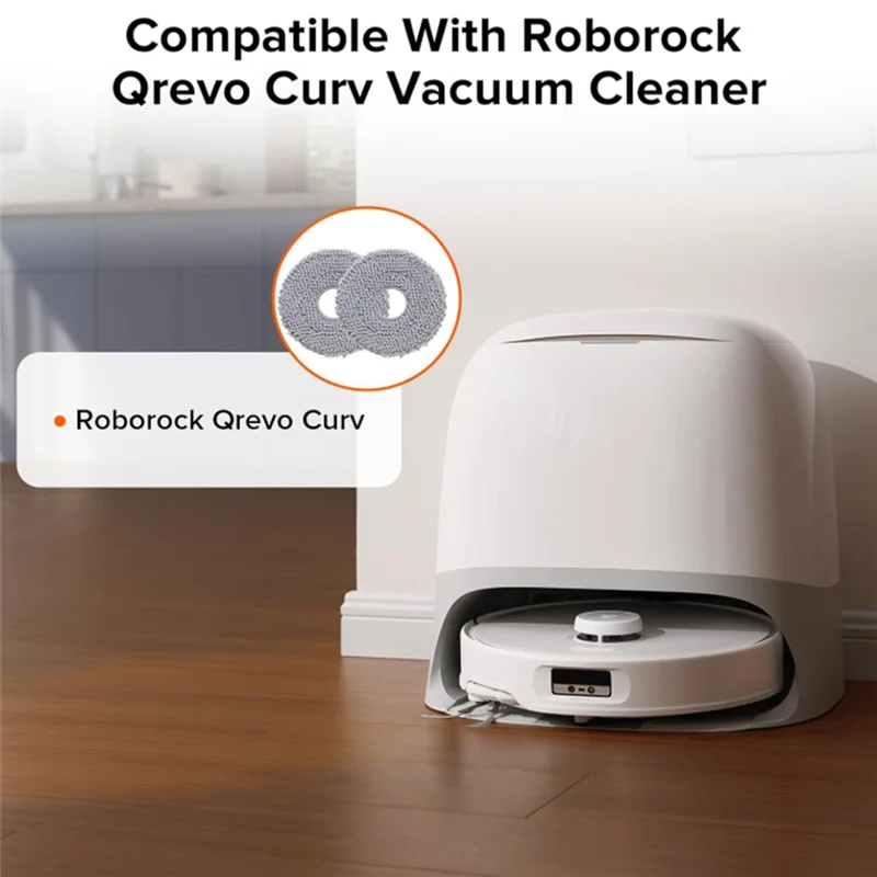 10 PCS Mop ผ้าสําหรับ Roborock Q Revo/Qrevo Pro/Qrevo S/Qrevo Curv/Qrevo Maxv หุ่นยนต์สูญญากาศ Enhanced ทําความสะอาด Efficiency-A77G