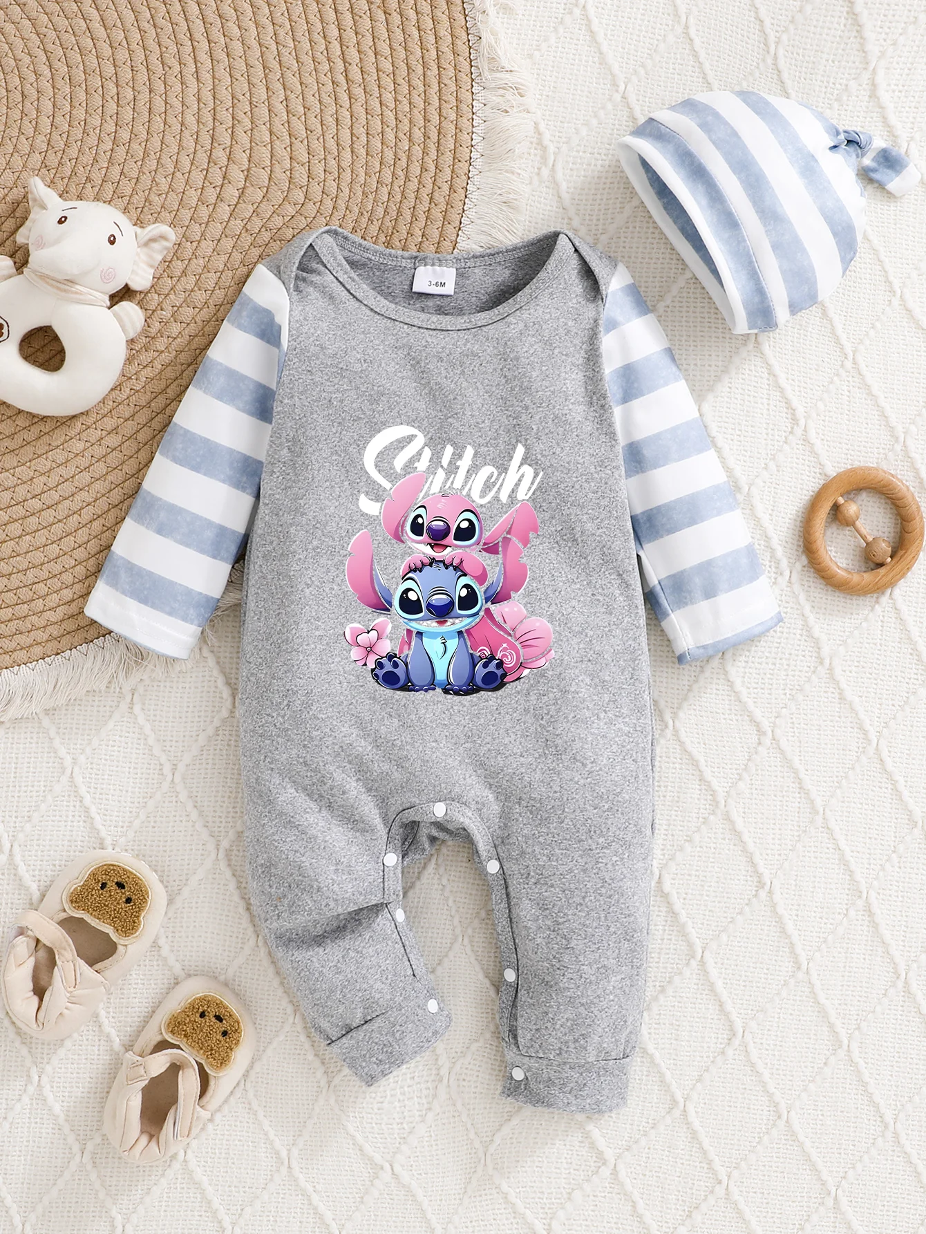 

【Officially Authorized】 Disney Stitch&Angie Hooded Jumpsuit