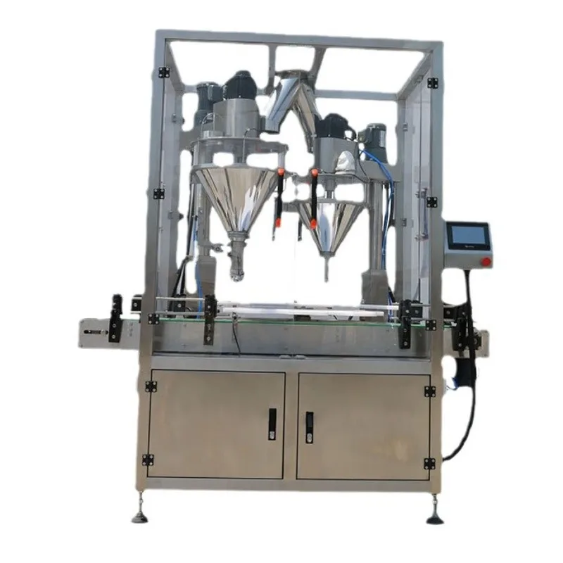 Double Head Filling Machine Production Line Chocolate Powder Collagen Powder Filling
