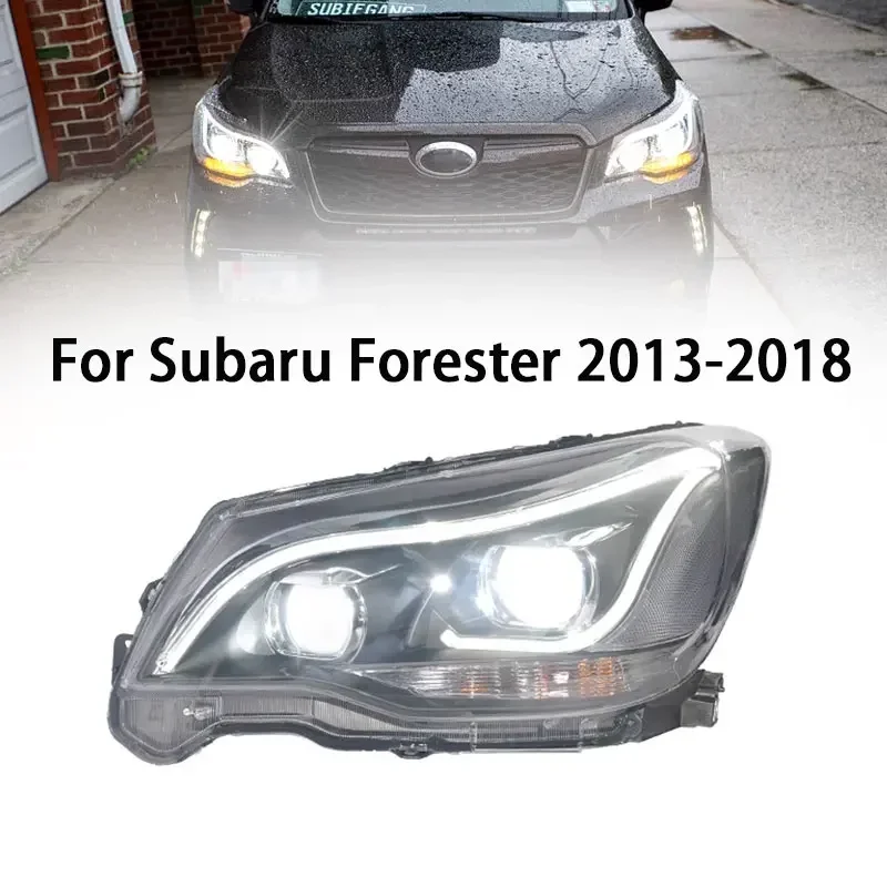 

Head Lamp for SUBARU Forester LED Headlight 2013-2018 Headlights Forester DRL Turn Signal High Beam Angel Eye Projector Lens