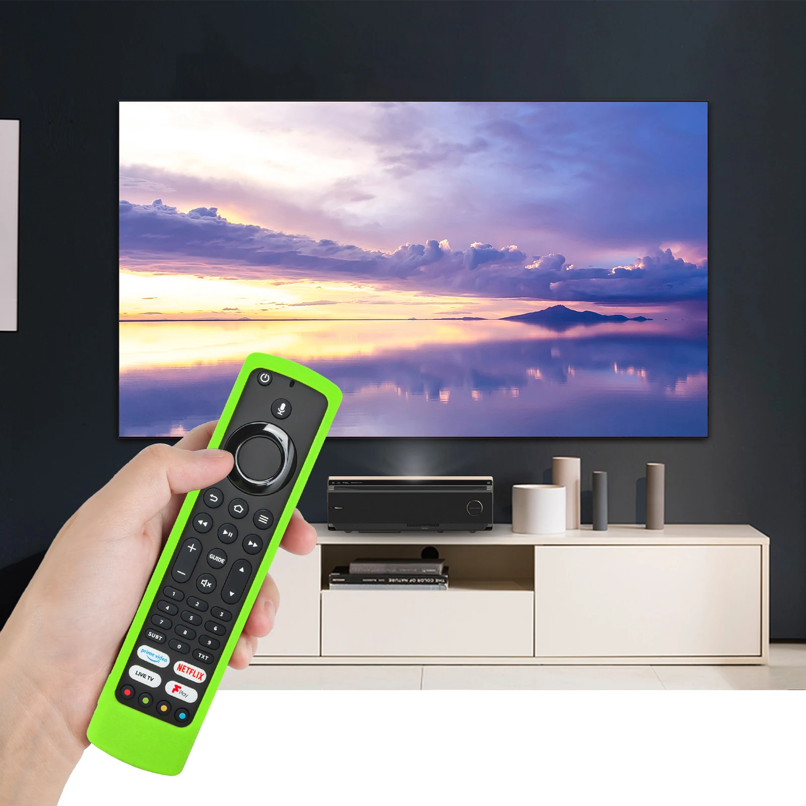 Odporne na wstrząsy silikonowe etui nadające się do zdalnego sterowania TV Stick Amazon 4K Alexa kontroler głosowy osłona ochronna