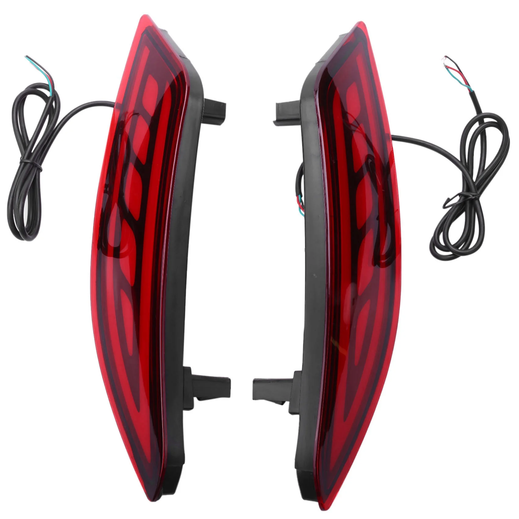 LED Rear Bumper Light Reflector Fog Lamp Brake Light Turning Signal Light for Honda HRV HR-V 2015-2018(Two Function)