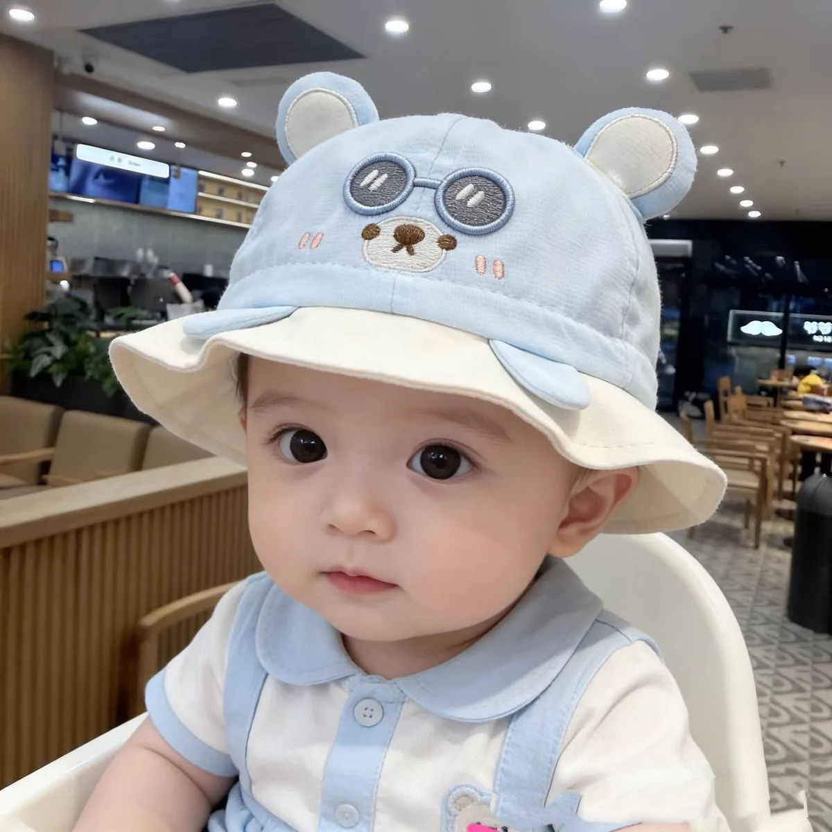 Gorro para bebé - Modelo ligero de verano y otoño - Protección solar y sombra para bebés al salir - Lindo gorro de pesca para niños - Ba