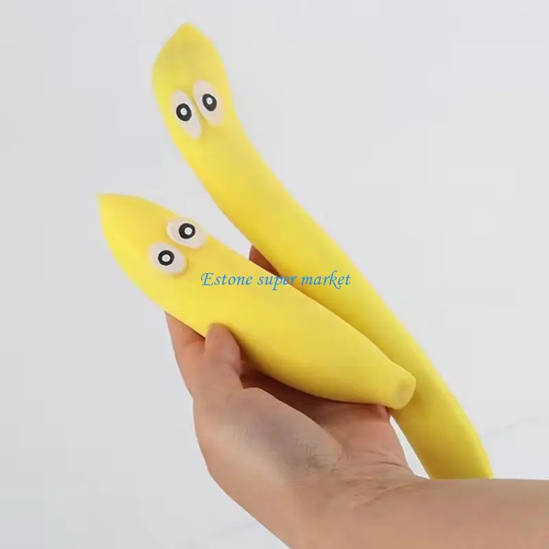 090B Banana Stress Relief Squeeze Toy Durable Safe Material Portable Gadget