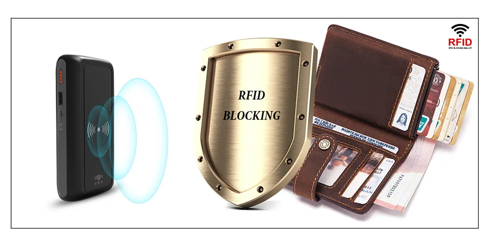 HUMERPAUL Crazy Horse Leder Herren-Geldbörse mit RFID-blockierendem Kartenhalter, Mini-Pop-Up-Geldbörsen aus Metall, Münzfach mit Reißverschluss für Herren – Detail 8
