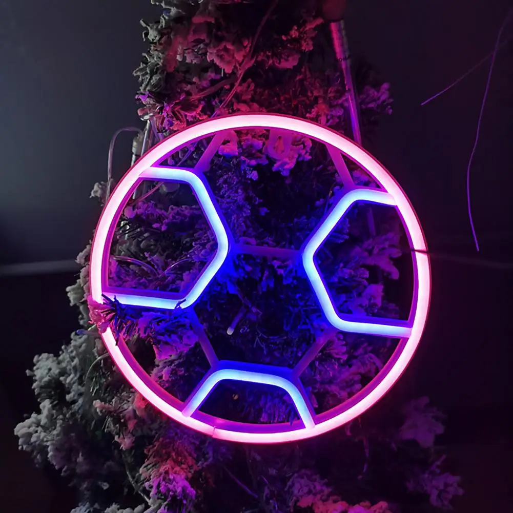 

Soft Warm Led Light Football Neon Light Wall Hanging Create with Fine Workmanship Wedding Decoration Christmas Gift Party Accent