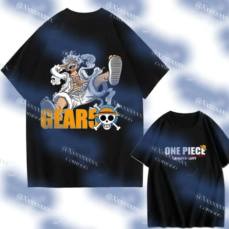 صيف 2026 أنيمي مطبوعة الكبار الرجال والنساء الأسرة نفس النمط فضفاض ، التجفيف السريع تصميم الأزياء عادية تي شيرت