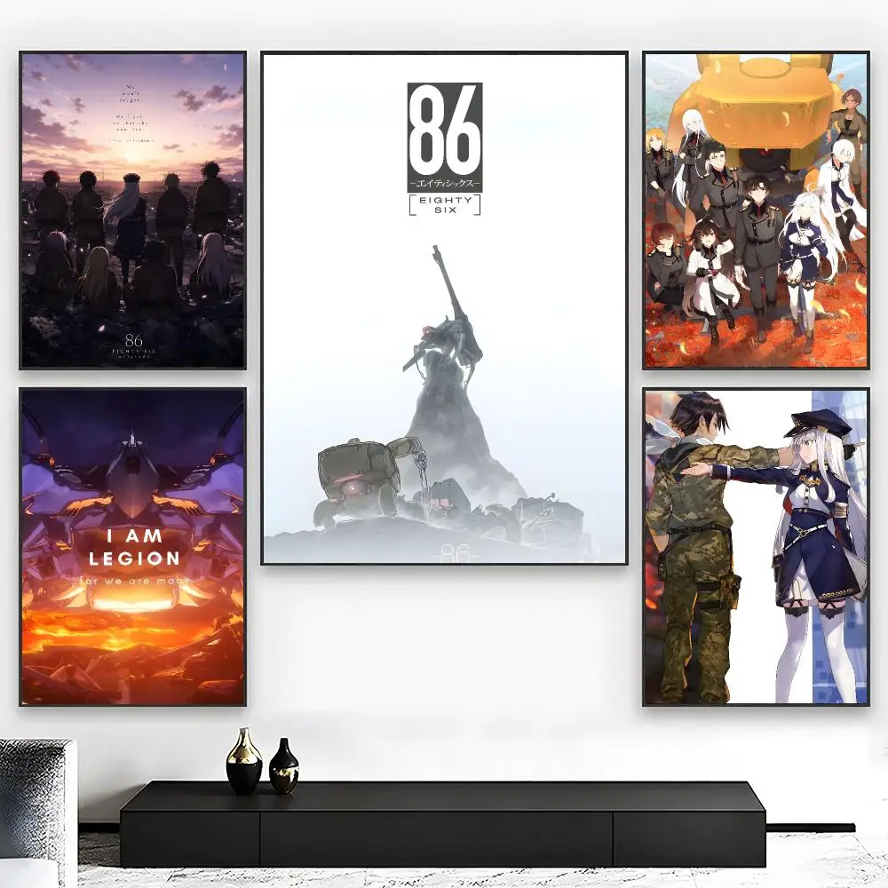 Scifi Anime 86-Eighty Six Poster Wall art print art suitable for living room bedroom bar parlor home decor gift