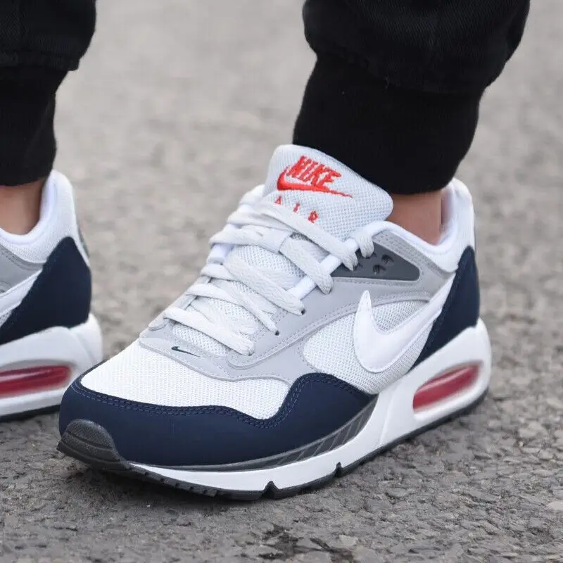 

Nike Air Cushion Cushioning Rebound Fitness Men's Running Shoes New Lightweight Comfortable Strong Grip Wear-Resistant Daily Commuting Light Running Shoes Air Max White and Blue High-End Color Fashion Casual Sports Shoes Trendy Unique Style 511416-010