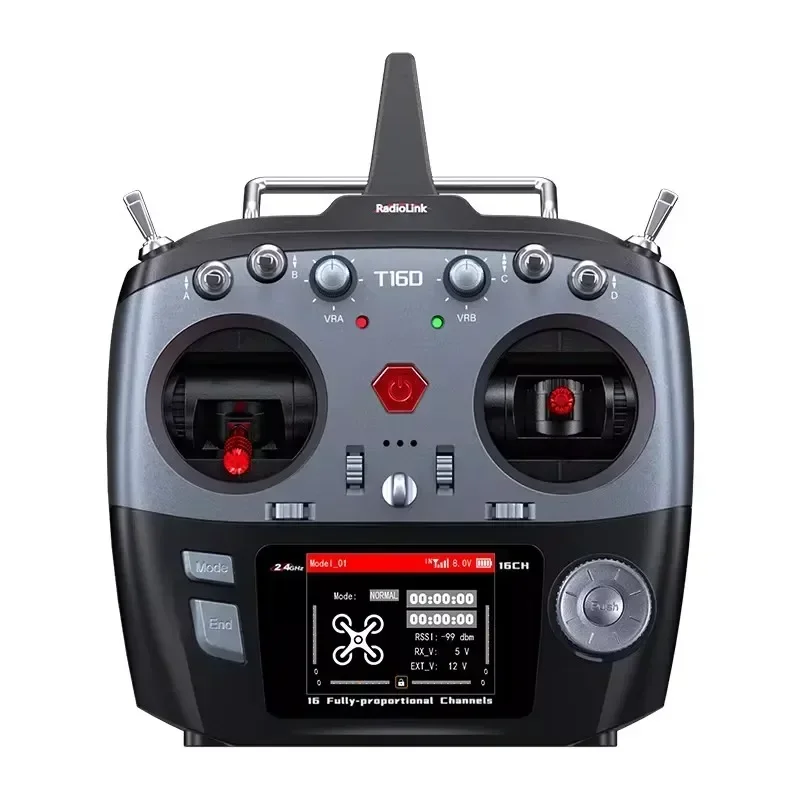 RadioLink T16D 16 Channels RC Transmitter 2.4GHz with R16F Receiver Remote Controller for RC Car Boat Drone