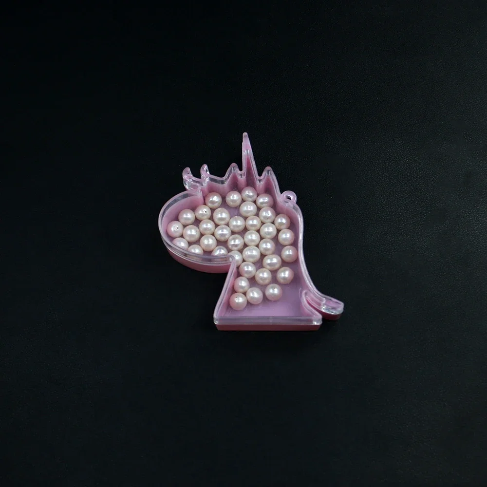 

Cute Lively Creative Unicorn-shaped Pink Plastic Storage Box Organizing Children's Jewelry Loose Pearl Beads Bracelets Earrings