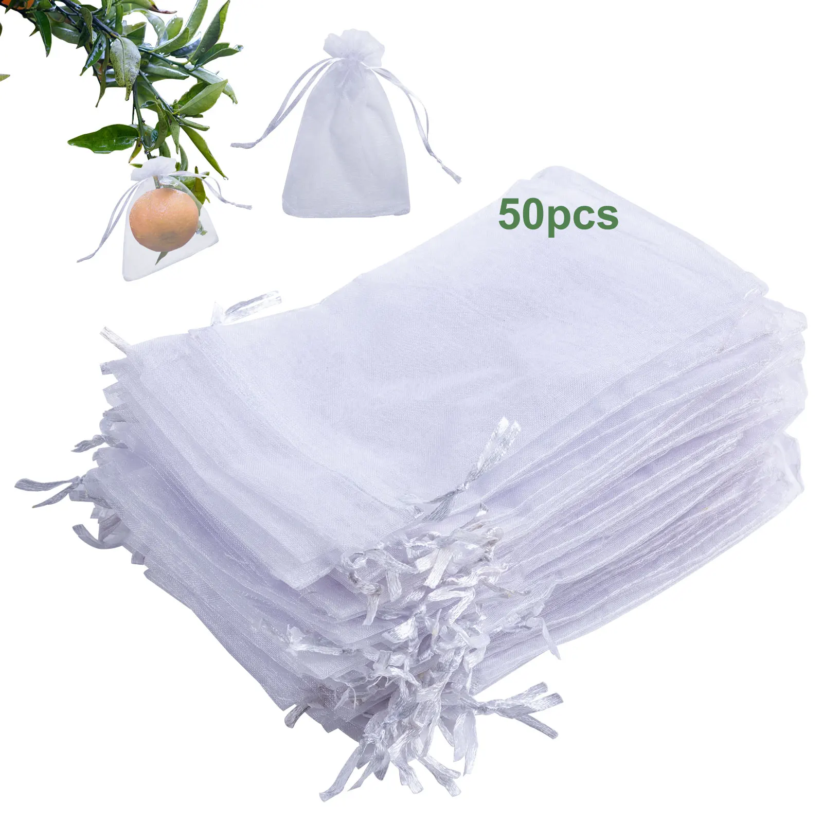 

Goture 50pcs Garden Fruit Protect Mesh Bag Anti-Bird Repeller Netting Vegetable Grape Strawberry Grow Bags Garden Accessories