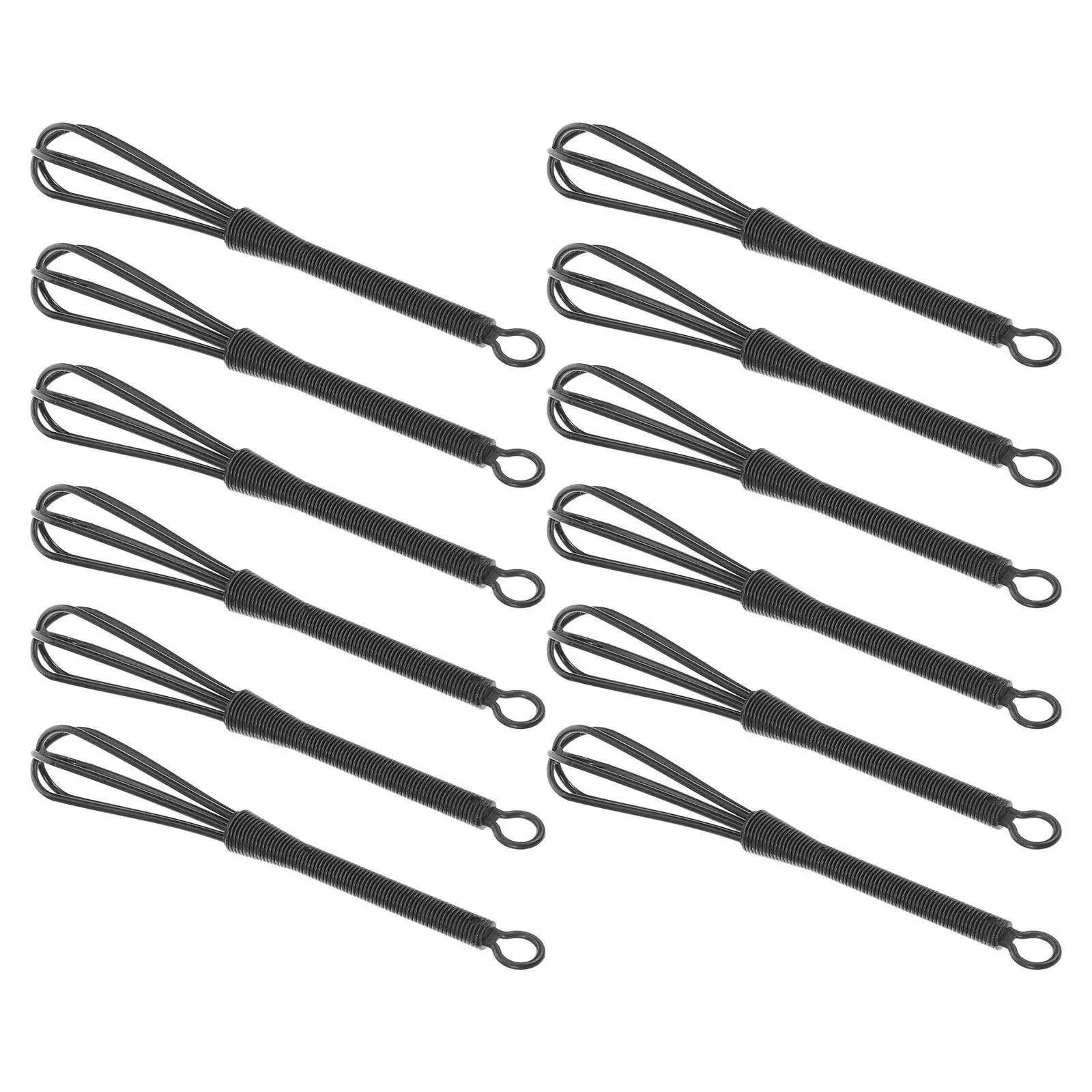 12Pcs Handheld Mini Whisk Hair Color Mixer Plastic Dye Mixing Tool for Cream Hair Dye Pigment Blender Even Smooth Blending