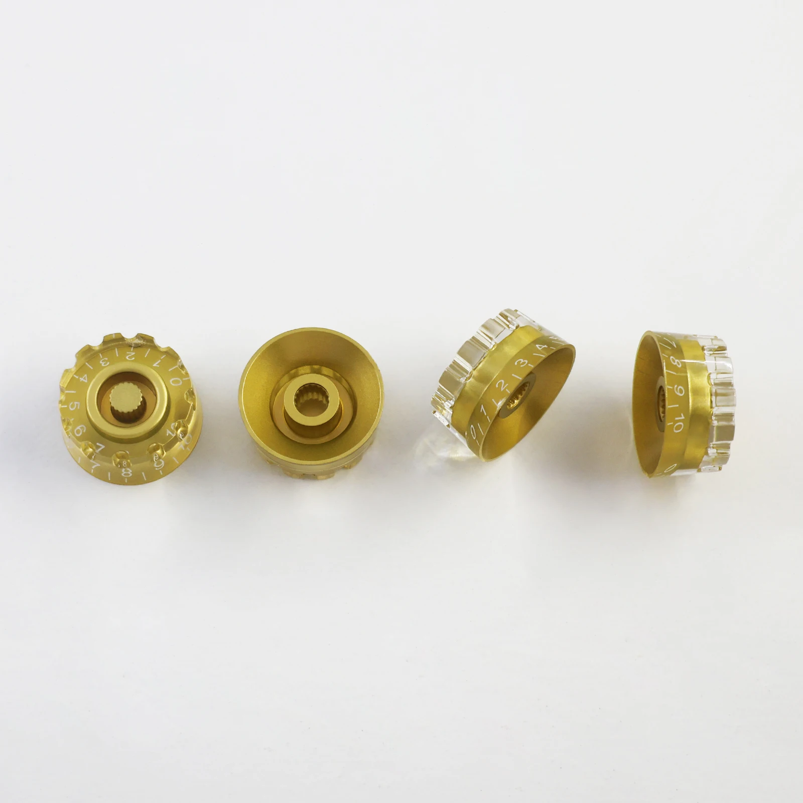 RUKOVA 4Pcs Knurled Speed Control Knobs, 18 Spline Fit Epiphone Les Paul SG Electric Guitar & Asian Import Bass Split Shaft Pots